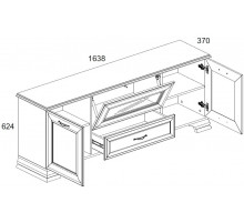 Тумба под телевизор Тиффани RTV 1V2D1S крем вудлайн