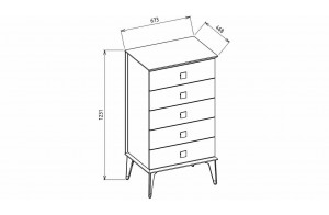 Комод высокий Алвис (ALVIS) ALVIS-28