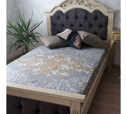 Односпальная кровать Венеция MUR-101-01 с каретной стяжкой