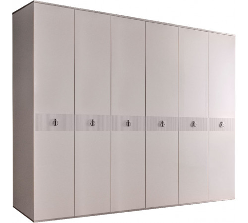 Шестистворчатый шкаф для одежды  Rimini Solo РМШ2/6 (s) (слоновая кость)